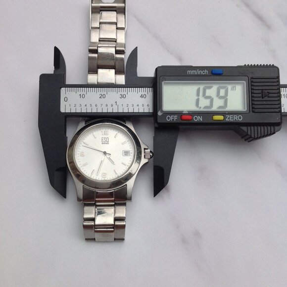 ESQ Movado Swiss Date Window Watch  E5063 Classic Styling - Picture 13 of 14